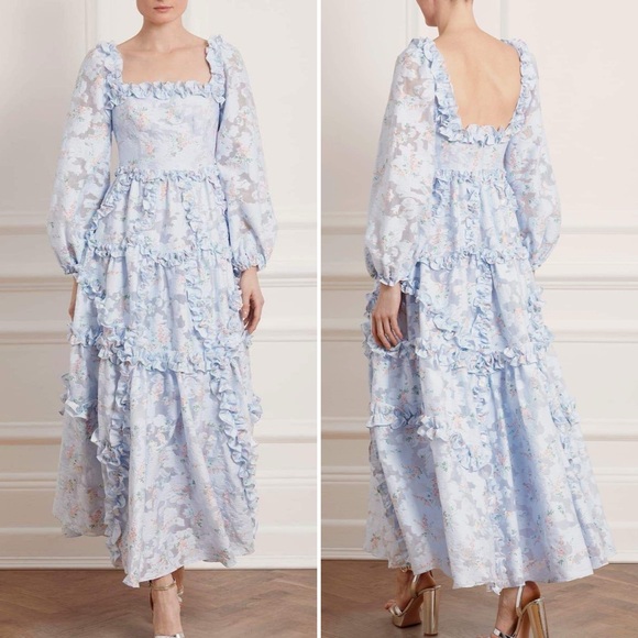 NWOT Needle & Thread Summer Blossom Milkmaid Maxi Dress Size 8 US - Picture 2 of 16